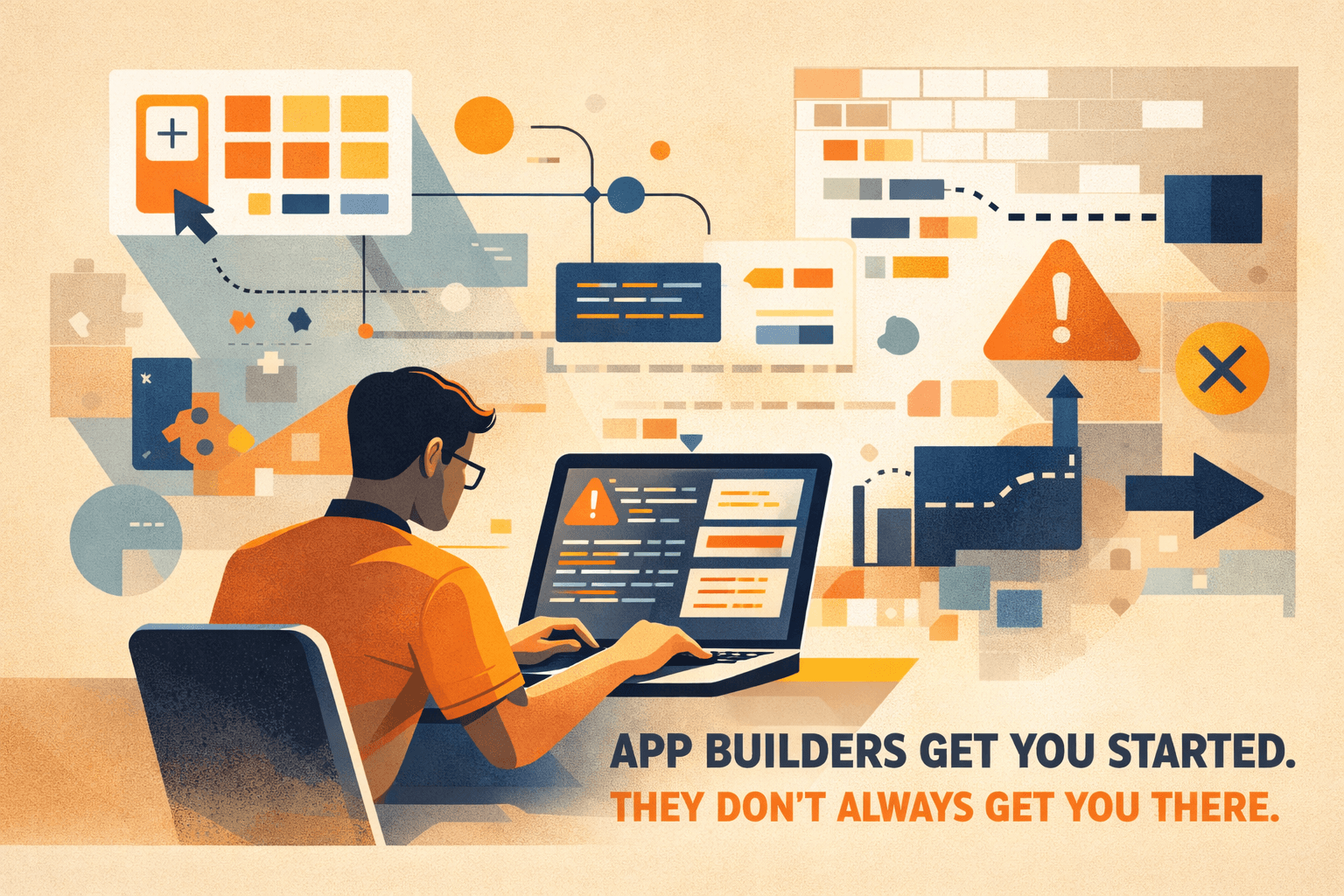 Cover Image for App Builders Get You Started. They Don't Always Get You There.